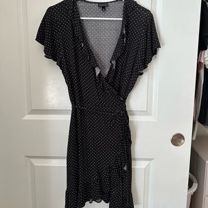Black wrap dress